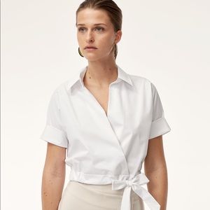 Aritzia Babaton Ozana White Blouse